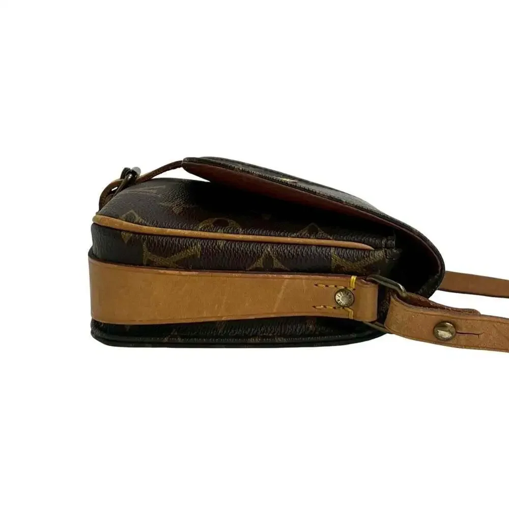 LOUIS VUITTON Brown Monogram Leather Pochette Shoulder Bag